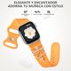 thumbnail image 4 of Correa con Floral Grabado Compatible con Apple Watch 40mm 44mm 42mm 38mm 41mm 45mm 46mm 49mm, Correas Silicona Suave con Adornos Decorativos para iWatch Series 11/10/9/8/7/6/5/4/3/2/1 SE Ultra, 4 of 20