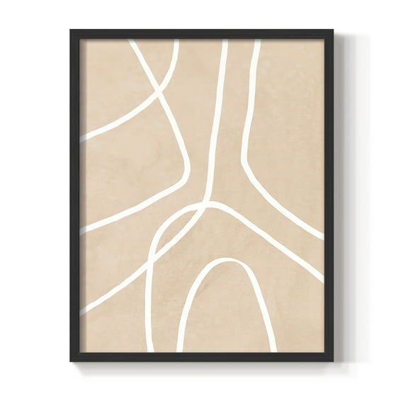 Clean Contour III in Paper Solid Wood 8 x 10 Framed Print