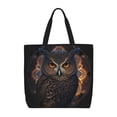 thumbnail image 1 of Disketp Classical Style Brown Owl Bolsa Tote de Lona para Mujer, Bolso de Hombro y Cruzado con Cierre de Cremallera, 1 of 6