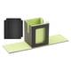 thumbnail image 4 of Caja organizadora de barajas de cartas duradera con 2 divisores, contenedor protector transparente verde, 4 of 9