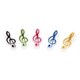 thumbnail image 1 of Clips de papelería, Clips de notas musicales multicolores para cuaderno (Multicolor), 5 uds., 1 of 2