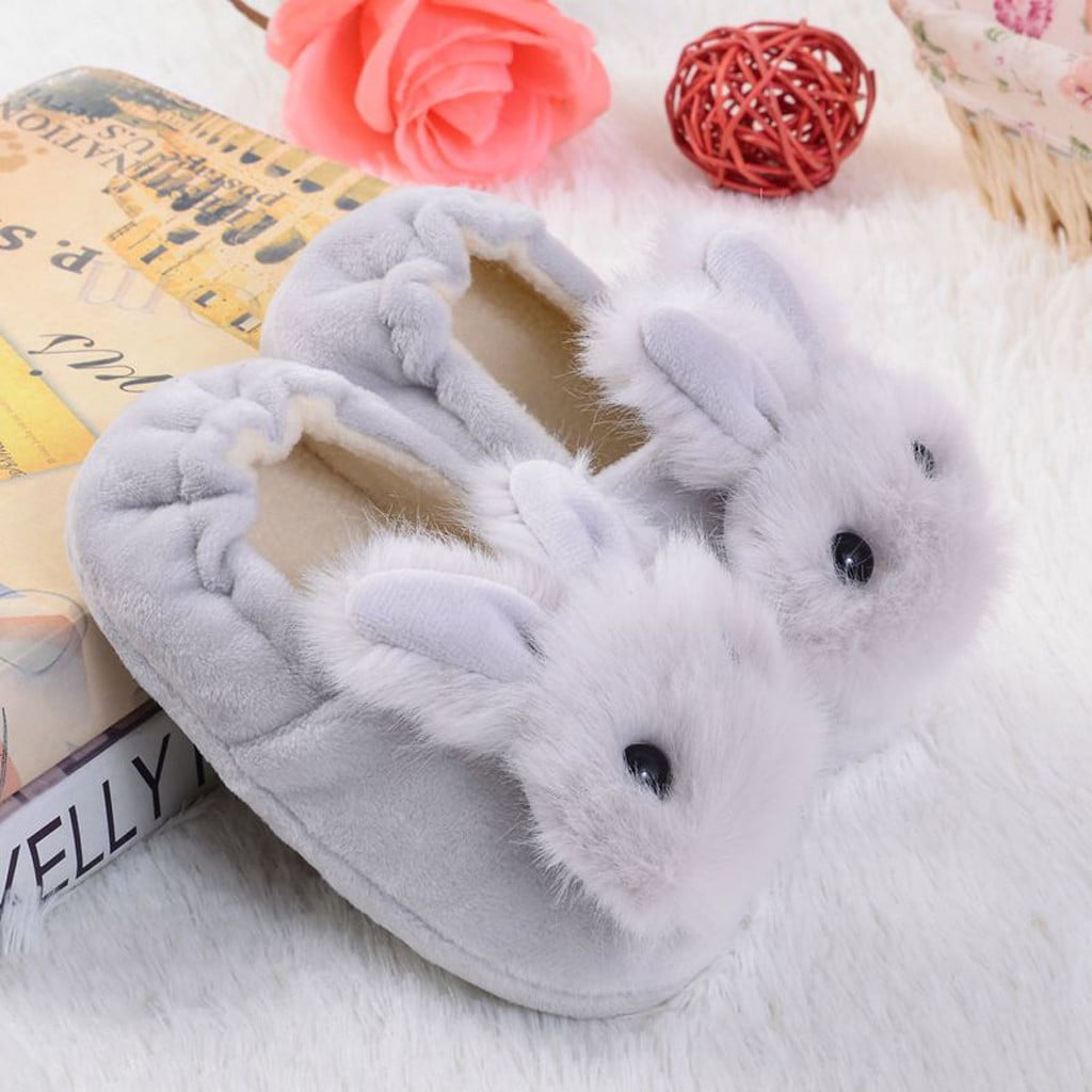 Toddler Infant Kids Baby Warm Shoes Boys Girls Cartoon Soft-Soled Slippers