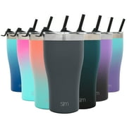 Simple Modern 22oz Slim Cruiser Tumbler with Straw & Closing Lid Travel Mug - Gift Double Wall Vacuum Insulated - 18/8 Stainless Steel Water Bottle -Graphite