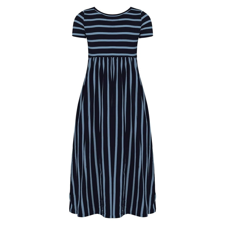 Casual Dresses Old Navy Striped Maxi Dress Otqutp Kids Girls Short