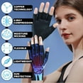 thumbnail image 2 of 2 Pairs Copper Arthritis Gloves for Carpal Tunnel Pain Relief, Compression Gloves to Alleviate Hand Pain, Swelling, Fingerless Computer Typing Gloves for Rheumatoid, Tendonitis Women & Men, 2 of 6