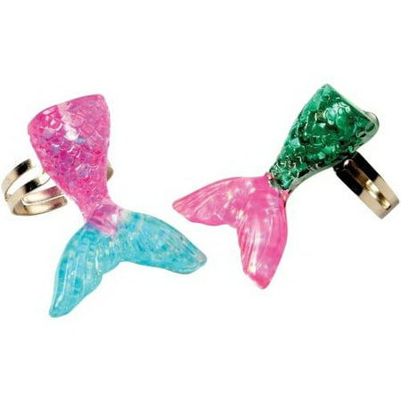 (Price/Pack)U.S. Toy JA869 Mermaid Tail Rings/6-Pc