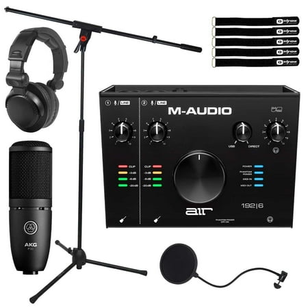 AIR 192 | 6 2x2 USB Audio MIDI Recording Interface w Mic & Headphones
