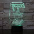 thumbnail image 1 of Lámpara de ilusión LED 3D con luz nocturna, teléfono retro, 1 of 2