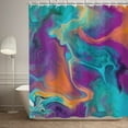 thumbnail image 2 of Abstract Shower Curtain, Orange Shower Curtain, Colorful Shower Curtain, Teal Shower Curtain, Purple Shower Curtain Sets with 12 Hooks, 72" Wx72 H, 2 of 5