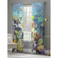 thumbnail image 4 of Coastal Sheer Curtains for Living Room Bedroom Fish Nautical Summer Beach Ocean Sheer Curtains 96 Inch Long 2 Panels Set Light Filtering Curtain Window Treatments Drapes for Dining Room, 4 of 6