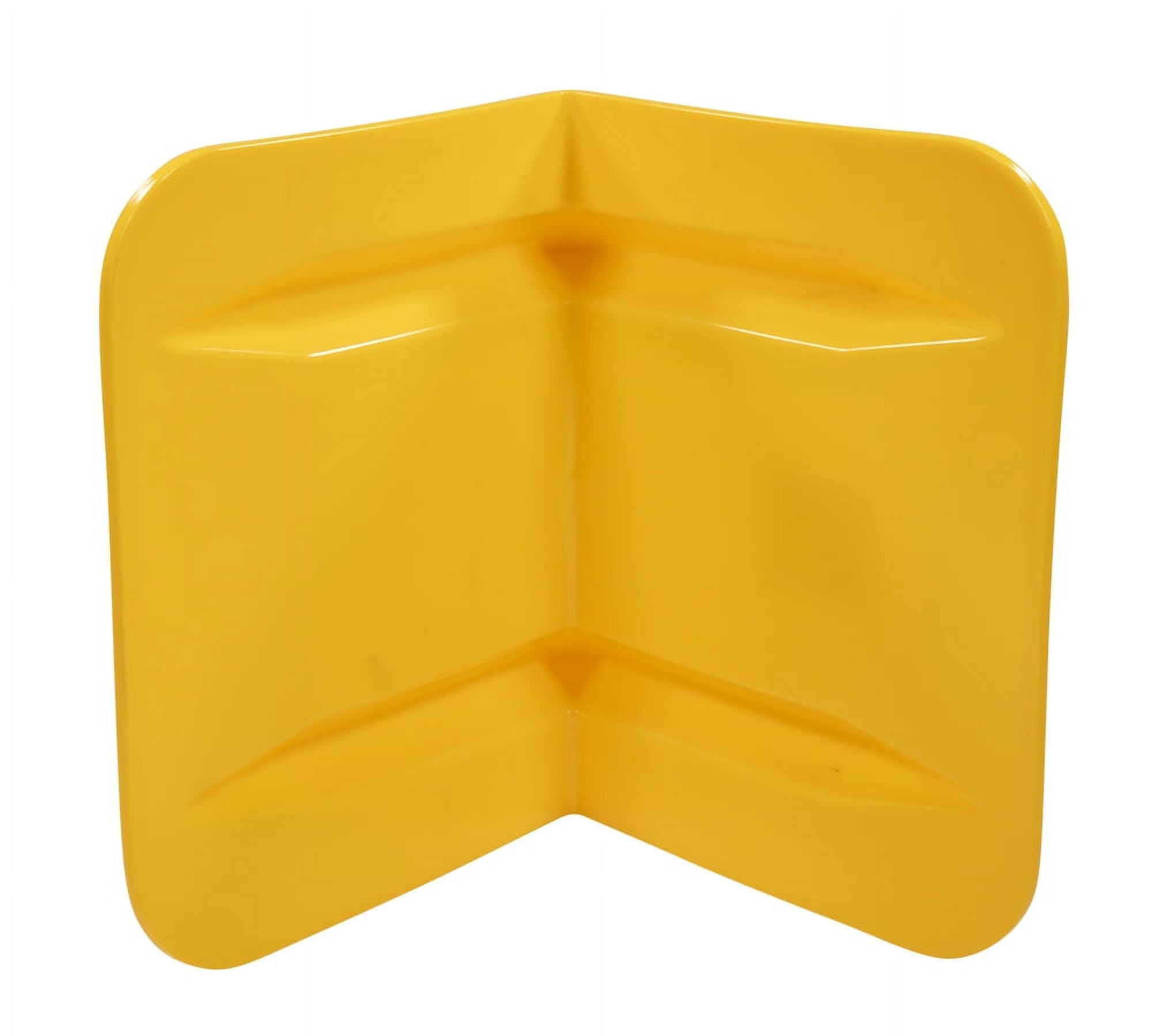 4 Pack 8"x8"x12" Yellow Flatbed Corner Protector - V Shaped Edge Guard for Tie-Down Winch & Ratchet Straps - Fit 1 Straps Up To 4"- Plastic Corner Protector for Trailer Cargo Load