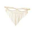 thumbnail image 2 of KLKCMS Rhinestone Tassel Masquerade Decor Long Tassel Veils for Dress up Party Golden, 2 of 9