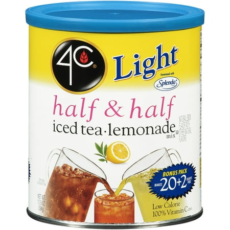 4C Light Half & Half Iced Tea Lemonade Mix, 13.9 OZ