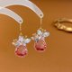 thumbnail image 1 of 1 Pair Of Zircon Butterfly Drop Dangle Earrings Jewelry Gift For Women Girls, 1 of 4