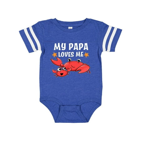 

Inktastic My Papa Loves Me- cute crab family Gift Baby Boy or Baby Girl Bodysuit