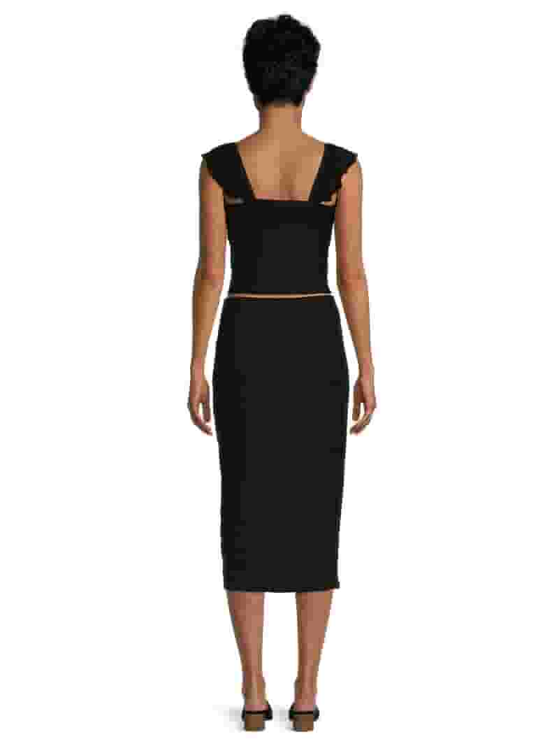 【NONCODE】two-ring strap long skirt No Boundaries Juniors Flutter Strap Top and O-Ring Skirt Set