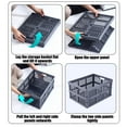thumbnail image 6 of Mini Foldable Plastic Small Baskets for Organizing and Storage, Collapsible Storage Crate for Home Bedroom Office Classroom Drawer Organizers | Gray, 6 of 7