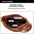 thumbnail image 4 of Bolsos grandes para mujer Bolsos retro Bolso de hombro para mujer, 4 of 6