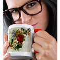 thumbnail image 2 of 3dRose, Image of Vintage Lilac Flowers Red Rose And Bird On Damask, 15oz Two-Tone Red Mug, 2 of 7