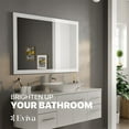 thumbnail image 3 of Eviva Sun 48" Glossy White Full Framed Bathroom Wall Mirror, 3 of 7