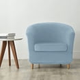 thumbnail image 2 of LKJYER 2 Piece Stretch Club Chair Slipcover, Tub Chair Cover Velvet Soft Armchair Chair Slipcovers Removable Washable for Living Room, 2 of 7