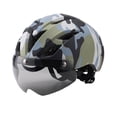 thumbnail image 2 of Casco de bicicleta Casco de bicicleta Correa de barbilla ajustable Visera extraíble ligera Verde, 2 of 9