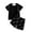 Black, variant on WOYY Toddler Boys Pajamas Short Sleeved Top & Shorts Sleepwear Loungewear, Sizes 3-4T