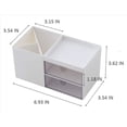 thumbnail image 4 of Caja de almacenamiento de escritorio Levamdar 2 cajones portalápices kawaii almacenamiento de material escolar, 4 of 5