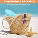 thumbnail image 4 of Sombrero de 52-54 cm de circunferencia, sombrero para niños, sombrero de paja plegable de verano con protección solar, sombrero para el sol, sombrero de copa plana, sombrero para el sol de playa al, 4 of 5