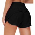 thumbnail image 3 of Women's High Waisted Workout Shorts with Liner, Tummy Control Yoga Shorts, Quick Dry Athletic Running Shorts with Zipper Pockets, 3 of 6