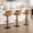 Brown Bar Stools, variant on Barstools Set of 6, Swivel Counter Height Adjustable Barstools with Back, Upholstered PU Leather Bar Chair with Footrest, Modern Armless Kitchen Island Stool, Blcck