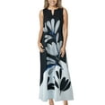 thumbnail image 4 of Fangasis Ladies Long Maxi Dresses Floral Print Tank Dress Sleeveless Summer Beach Sundress Women Casual Bohemian Holiday Style C 3XL, 4 of 7