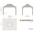 thumbnail image 6 of Sojag Mykonos 10 x 12 x 10 ft Dark Grey Gazebo, 6 of 14