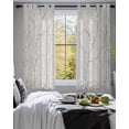 thumbnail image 3 of Grey Branches Sheer Curtains 54 Inch Length 2 Panels Set for Living Room/Bedroom, Vintage Art Farmhouse Kitchen Curtains with Grommet Semi-Sheer Curtains Drapes Voile Window Treatments 42"x54"x2, 3 of 7