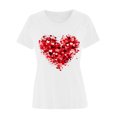 thumbnail image 4 of miqiqism Women Plus Size Tops Shirts Casual Round Neck Short Sleeve Tunic Tshirts Loose Heart Graphic Clothing Summer Clothing,#13_White,XXL, 4 of 4
