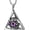 Black4, variant on Steel Vintage Evil Eye Protection Hands Triangle Pendant Necklace for Men Women 30 Inch Wheat Chain