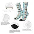 thumbnail image 3 of Logiee Funny Cartoon Pugs Print Adult Socks for Men & Women,Calf Socks, Ankle Socks,Boots Socks,Breathable Casual Sock,Unisex Crew Socks, 3 of 6