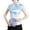 Light Blue, variant on Women Modern Cheongsam Top Floral Embroidery Chinese Style Retro Tang Suit Blouse,Gold,L