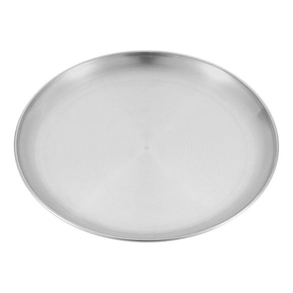 Yucurem Feeding Serving Tableware Stainless Steel Plates Metal Dinner Dishes For Outdoor Camping (Diameter 20cm)