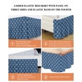 thumbnail image 6 of Blue Boho Geometric Wrap Around Bed Skirts for Queen Bed 16" Drop,Bed Skirt with Adjustable Elastic Belt Dust Ruffle Bed Valance for Bedroom Hotel Farmhouse Southwest Motifs Art Bed Frame Cover, 6 of 7