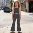 thumbnail image 2 of Xijirk Girls High Waist Soft Stretch Casual Pants With Pockets Comfortable Everyday Wear,3-4 Years, 2 of 4