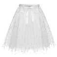 thumbnail image 3 of Skirts for Girls Layered White Tutu Sparkle Tulle Skirt Elastic Waist Girls Ballet Tutus Birthday Party Dresses, 3 of 3