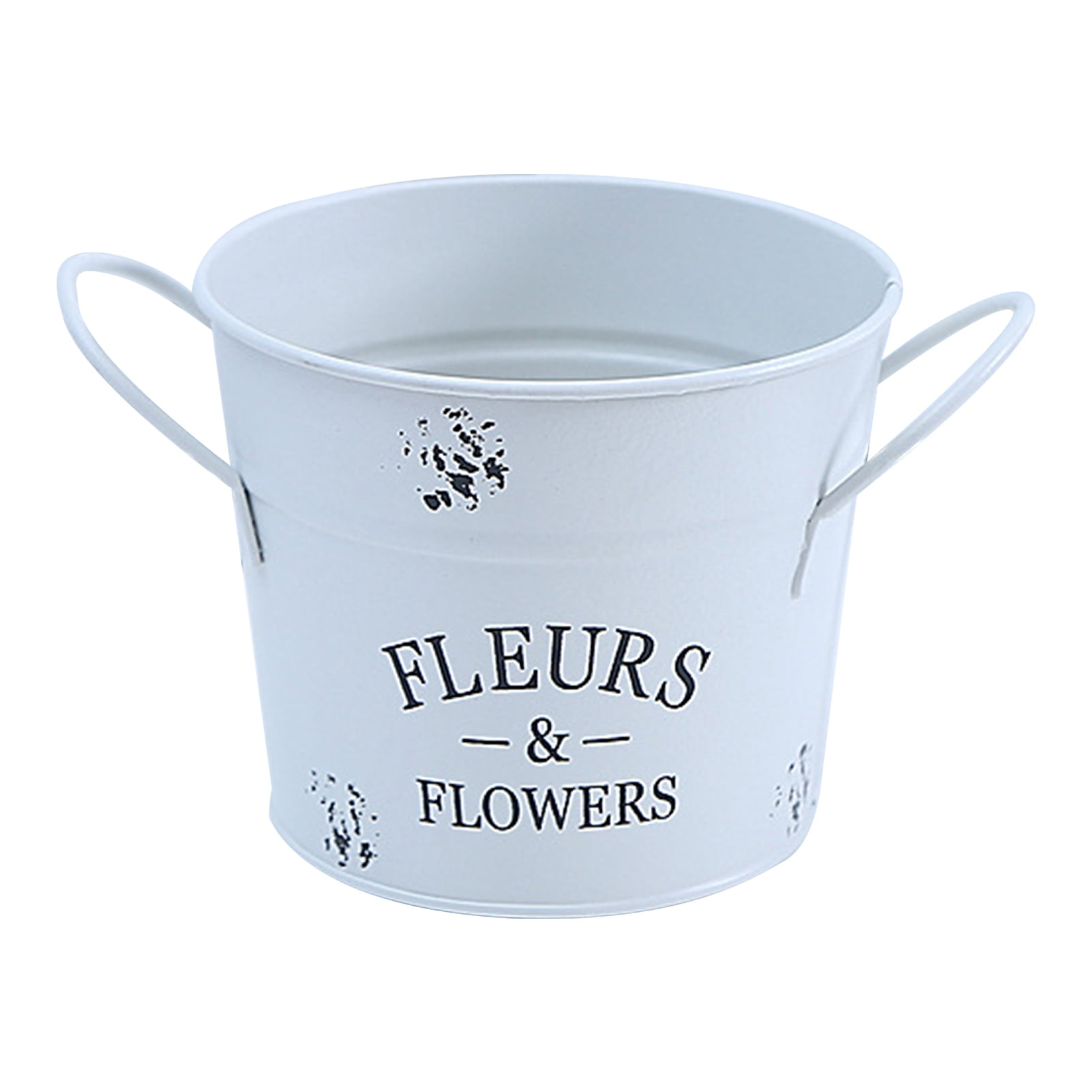 Taicanon Rustic Metal Flower Vase, Shabby Chic Vintage Farmhouse Vase