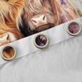 thumbnail image 4 of Feelyou 3D Brown Cow Blackout Curtains Set of 2 (52x84 Each) for Teen, Rustic Farmhouse Animal Window Curtains, Vibrant Groovy Daisy Curtains and Drapes, Black Out Curtains Decor, 4 of 6