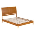 thumbnail image 2 of AFI Valencia Queen Solid Wood Low Profile Sleigh Platform Bed, Light Toffee, 2 of 13