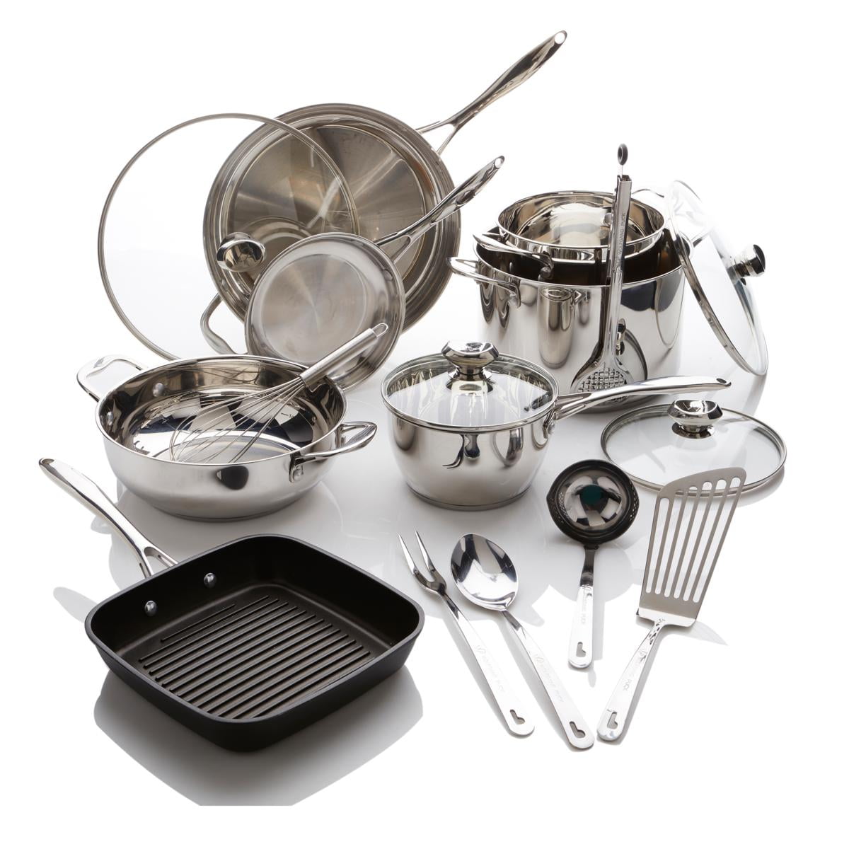 Wolfgang Puck Bistro Elite 17-piece Stainless Steel Cookware Set Wolfgang Puck Stainless Steel Cookware Sets