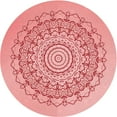 thumbnail image 1 of Ahgly Company Machine Washable Indoor Round Transitional Pastel Pink Area Rugs, 5' Round, 1 of 7
