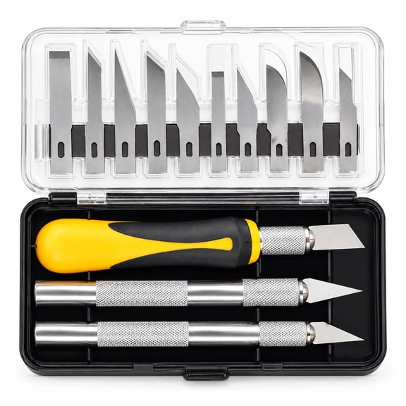16-Piece Craft Knife Set, Precision Blades for DIY Projects with Magnetic Storage Case