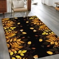 thumbnail image 3 of Yellow Leaf Area Rug 3x5 Washable Rug Non Slip Fall Plant Country Vintage Watercolor Black Large Area Rug Indoor Floor Carpet for Entryway Bedroom Kitchen Living Room Home Office Dining Room Nursery, 3 of 8