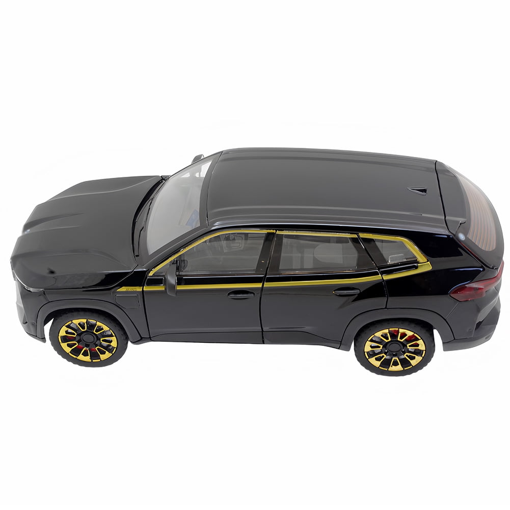 1:24 scale BMW XM alloy die-cast car model with opening doors, lights, sound and spring-back function. Boys' toy car, children's birthday gift.